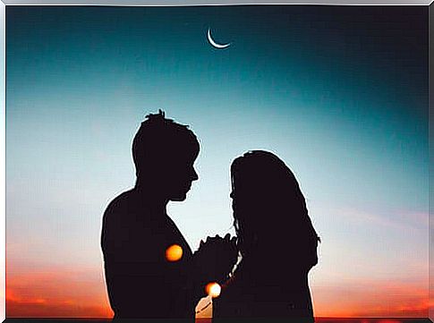 Couple under the moonlight
