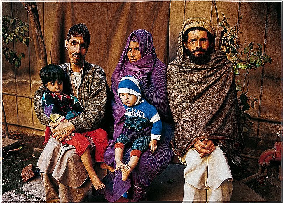 Sharbat Gula and her family.