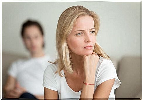 Woman with partner worries