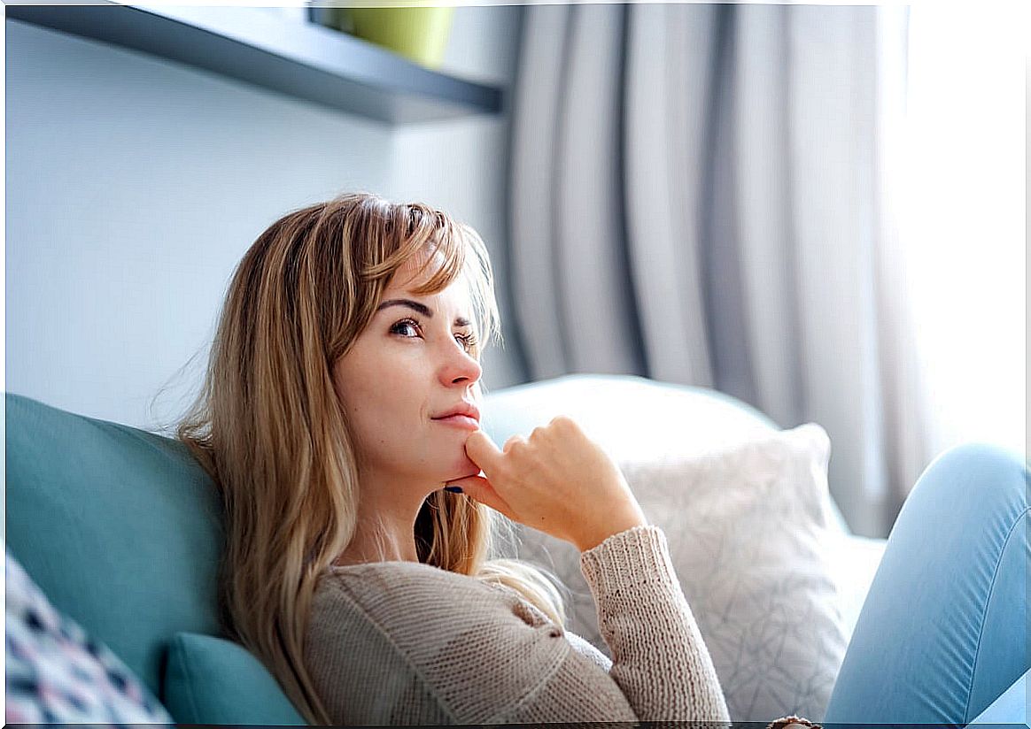 Woman thinking about the effects of explanations