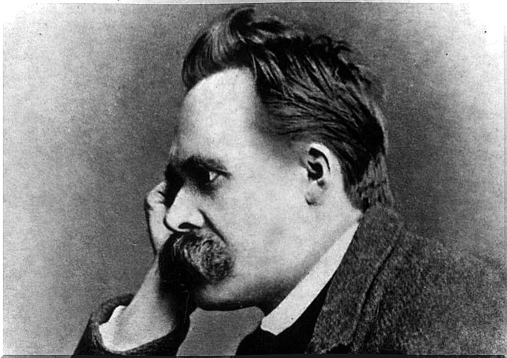 Nietzsche thinking about happiness
