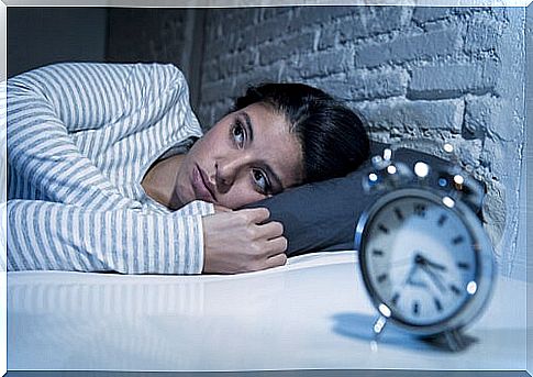 Worried woman unable to sleep