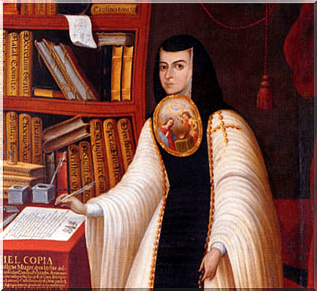 Sor Juana Inés writing
